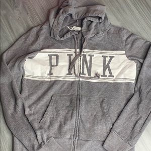 VS PINK Grey Zip Up